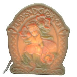 VTG Fairy Floral Lamp Night Light Enchanted Petals Studio C Soft Glow Plug-in 5"